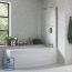 Serene Space Saver Bath Screen with Towel Rail 900mm x 1500mm