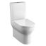 Tissino Nerola Rimless Close Coupled Toilet & Wrapover Seat - Brushed Brass Hinges